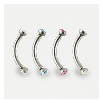 Steel Jewelled Curved Barbell - 1.2mm