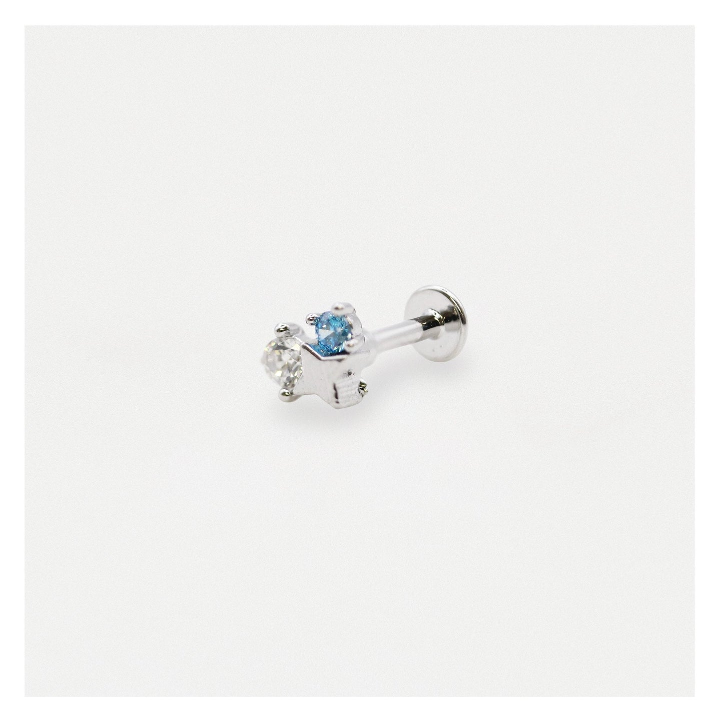 Steel Starry Night Labret - Internally threaded