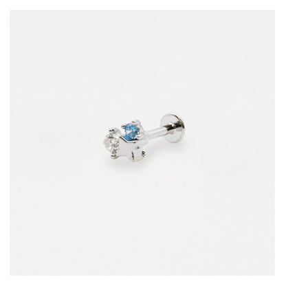 Steel Starry Night Labret - Internally threaded