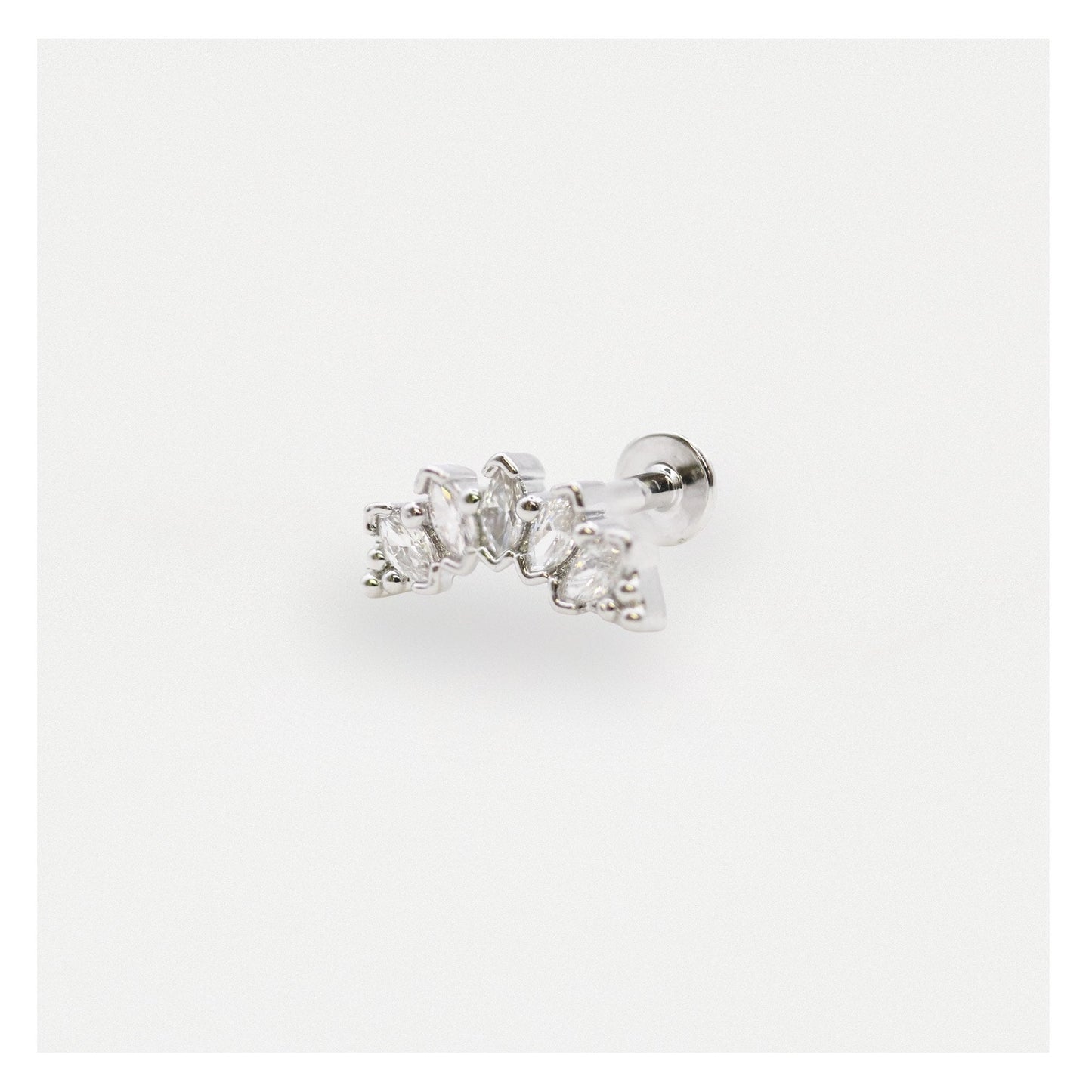 Steel Crystal Curve Labret