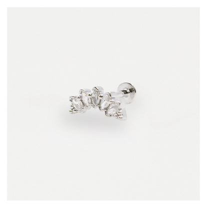 Steel Crystal Curve Labret