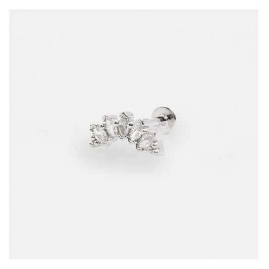 Steel Crystal Curve Labret