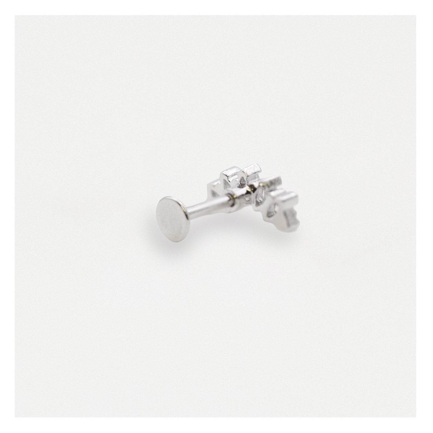 Steel Crystal Curve Labret