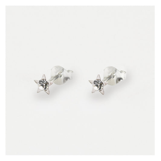Silver Twinkle Star Ear Studs