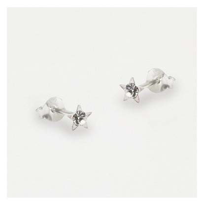 Silver Twinkle Star Ear Studs