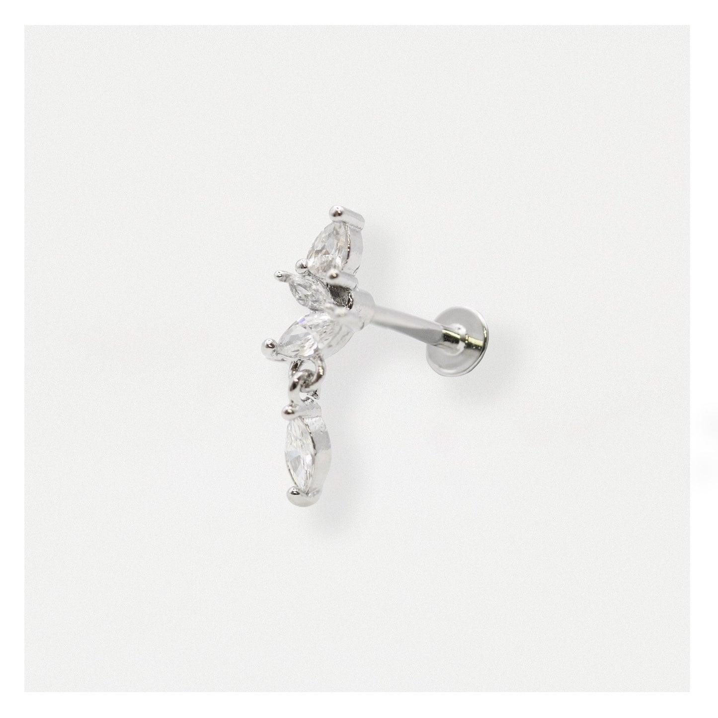 Steel Dangley Petal labret
