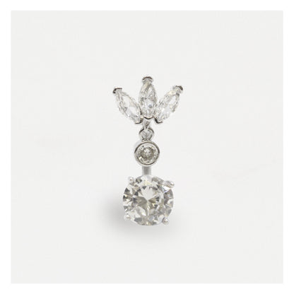 Steel Tiara Treasure Belly Bar