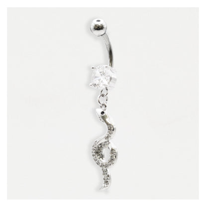 Steel Serpentine Sparkle Belly Bar