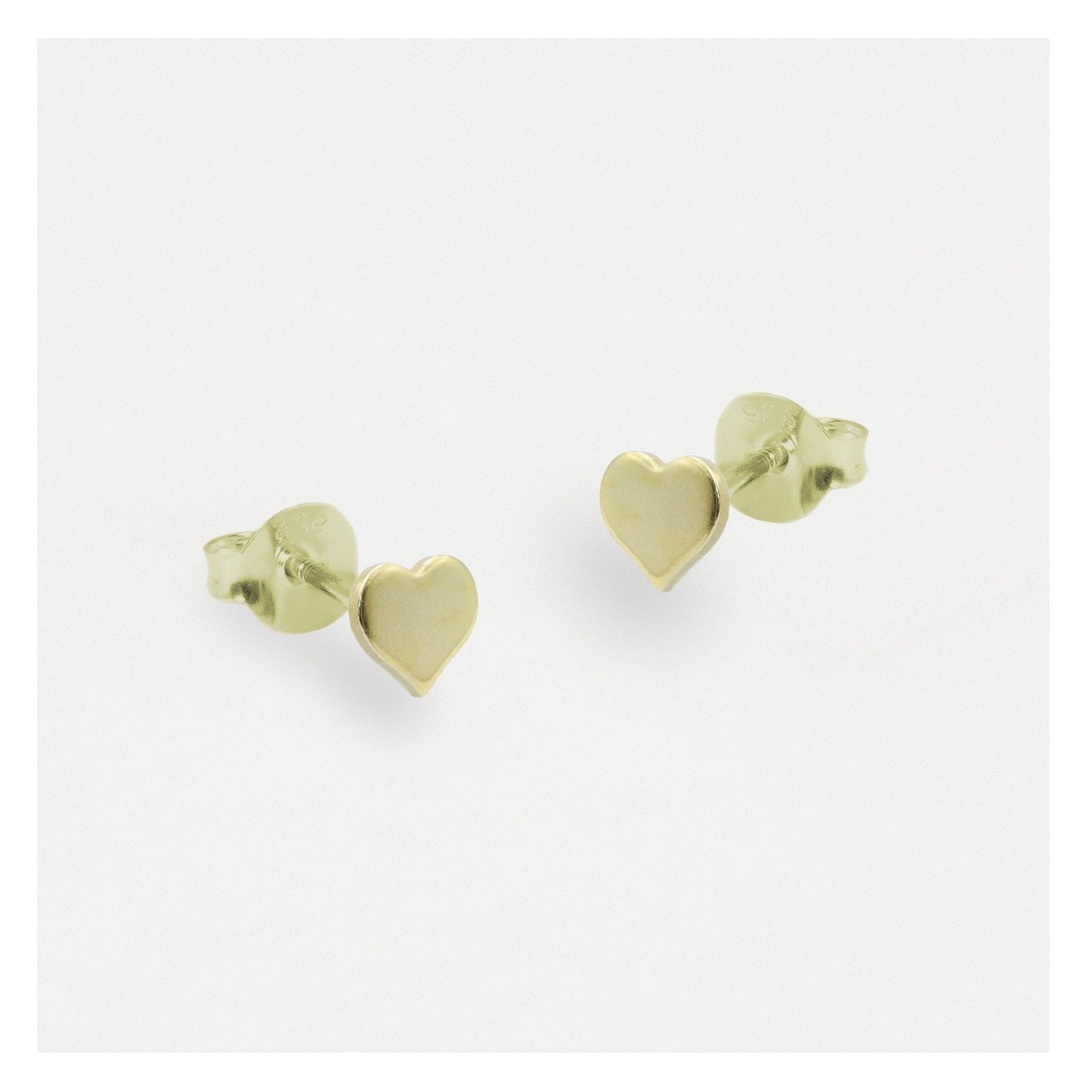 Silver Classic Heart Stud Earrings