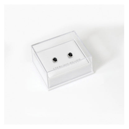 Boxed Silver Classic Round Ear Studs - 3mm
