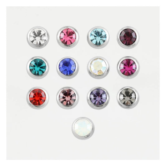 Steel Threaded Gemset Ball - 1.2mm