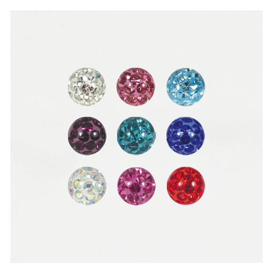 Smooth Glitzy Disco Threaded Ball - 1.6mm