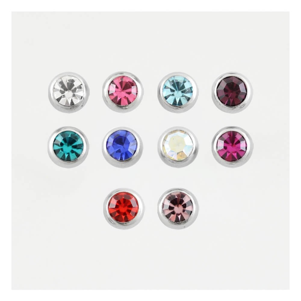 Titanium Threaded Gemset Ball -1.2mm