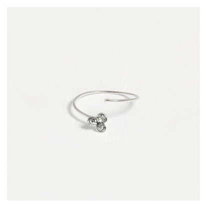 Silver Trinity Cluster Nose Ring - 8mm & 10mm