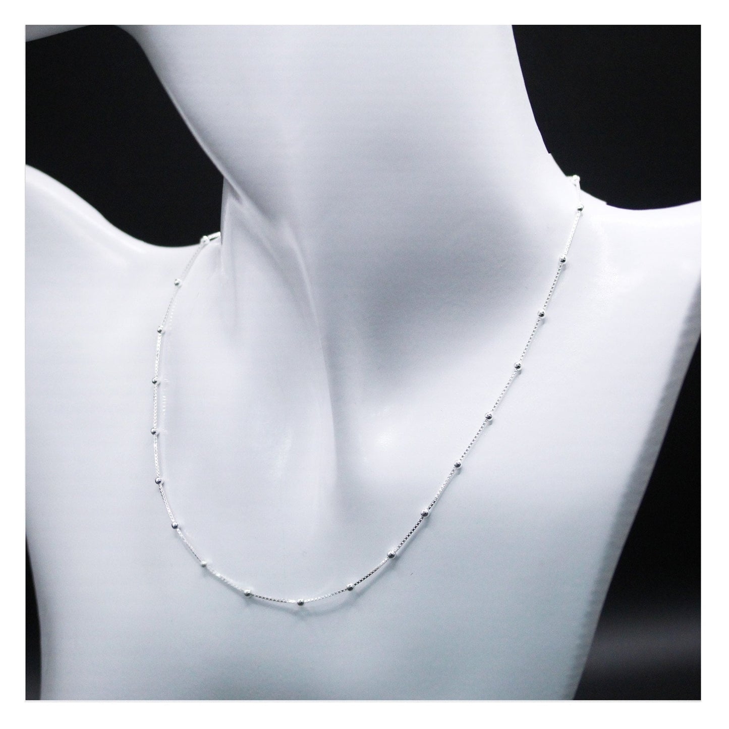 Boxed Ball Chain Necklace