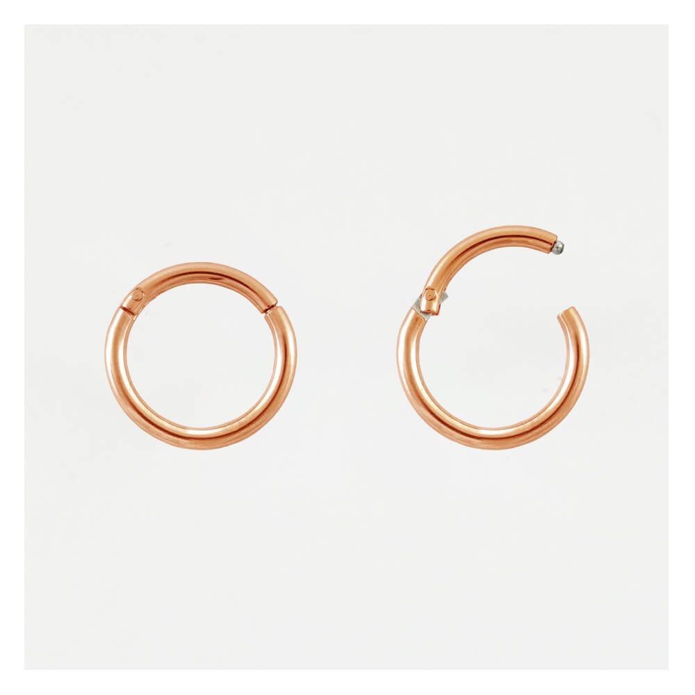 Rose Gold PVD Titanium Hinged Segment Ring - 1mm & 1.2mm
