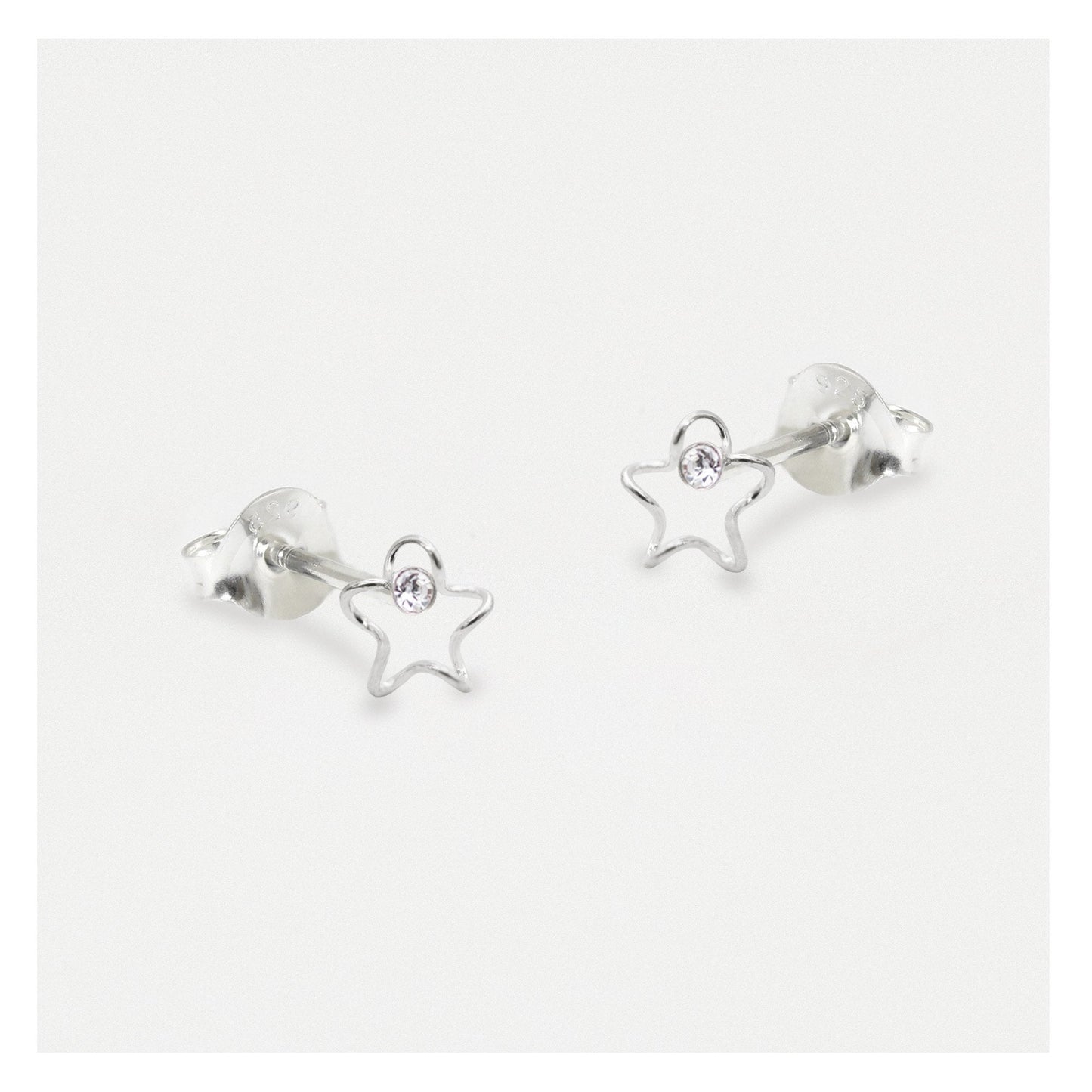 Silver Celestia Gem set Wire Studs