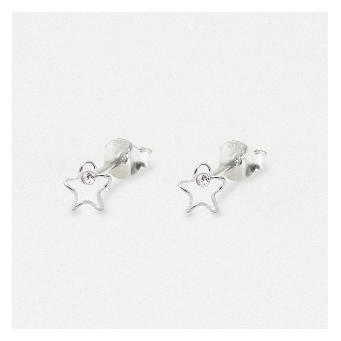 Silver Celestia Gem set Wire Studs