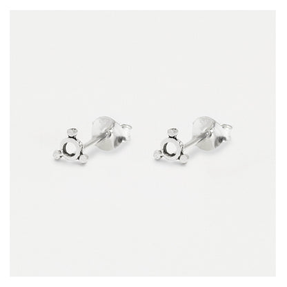 Silver Trio Orbit Studs