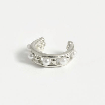 Sterling Silver Pearls Ear Cuff
