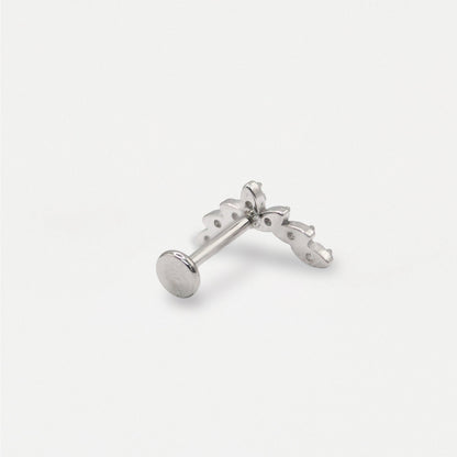 Steel Petal Sweep Threaded Labret - Internally Threaded