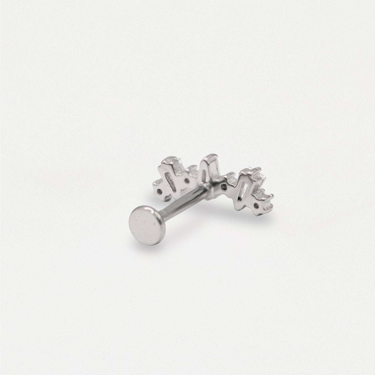 Steel Galaxia Curve Labret - Internally Threaded