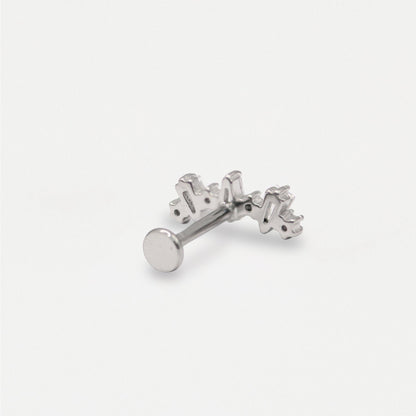 Steel Galaxia Curve Labret - Internally Threaded