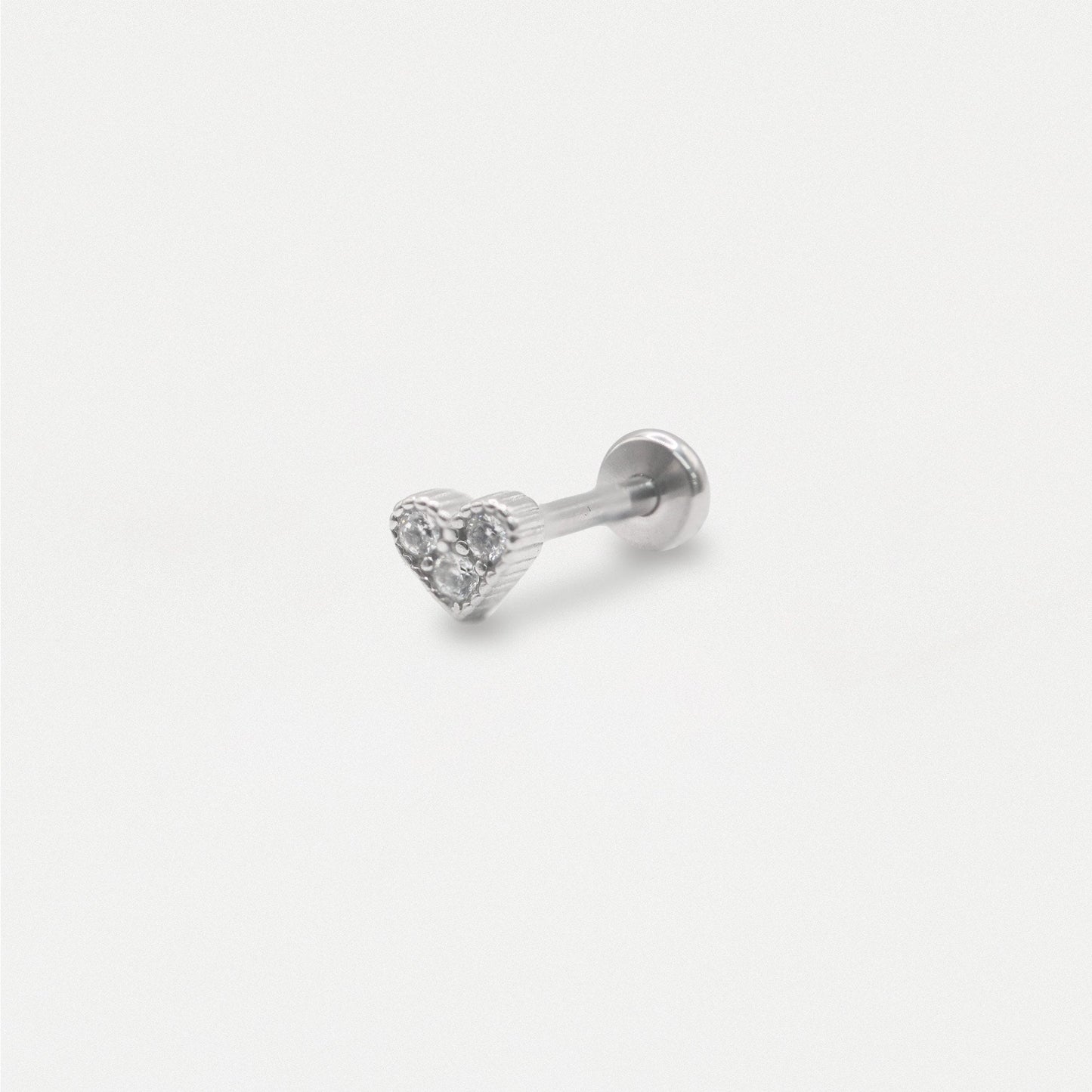 Steel Eternal Heart Labret - Internally Threaded