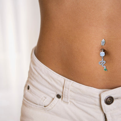 Steel Emerald Serpent Belly Bar