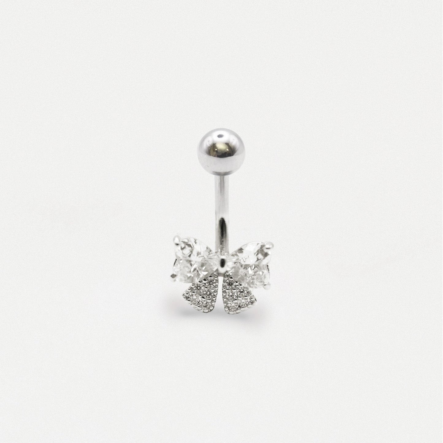 Steel Baby Bow Navel Bar