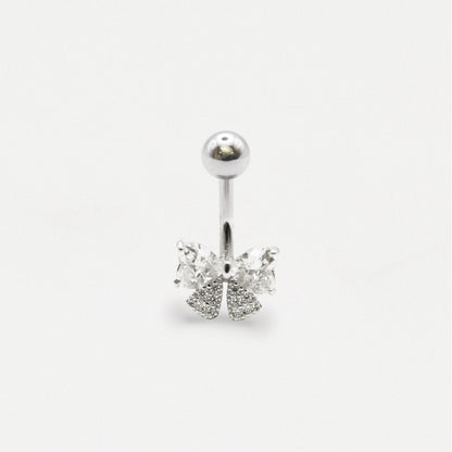 Steel Baby Bow Navel Bar