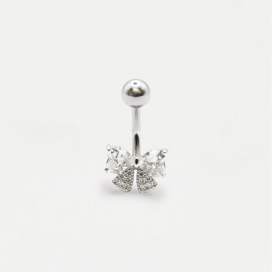 Steel Baby Bow Navel Bar