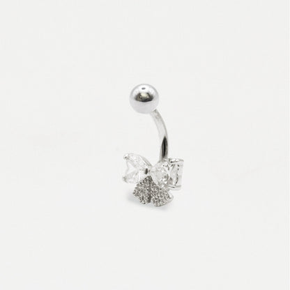 Steel Baby Bow Navel Bar