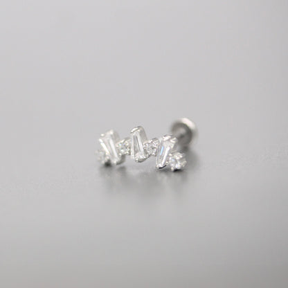 Steel Galaxia Curve Labret - Internally Threaded