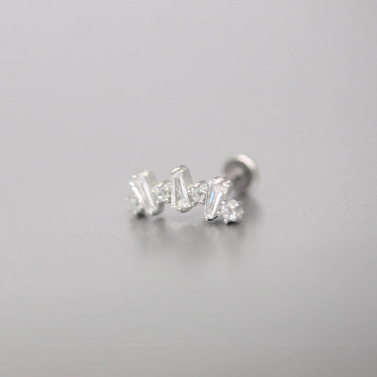 Steel Galaxia Curve Labret - Internally Threaded
