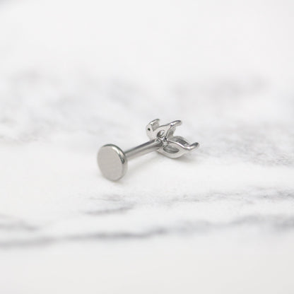 Steel Labret with Marquise Bloom - Internally Threaded