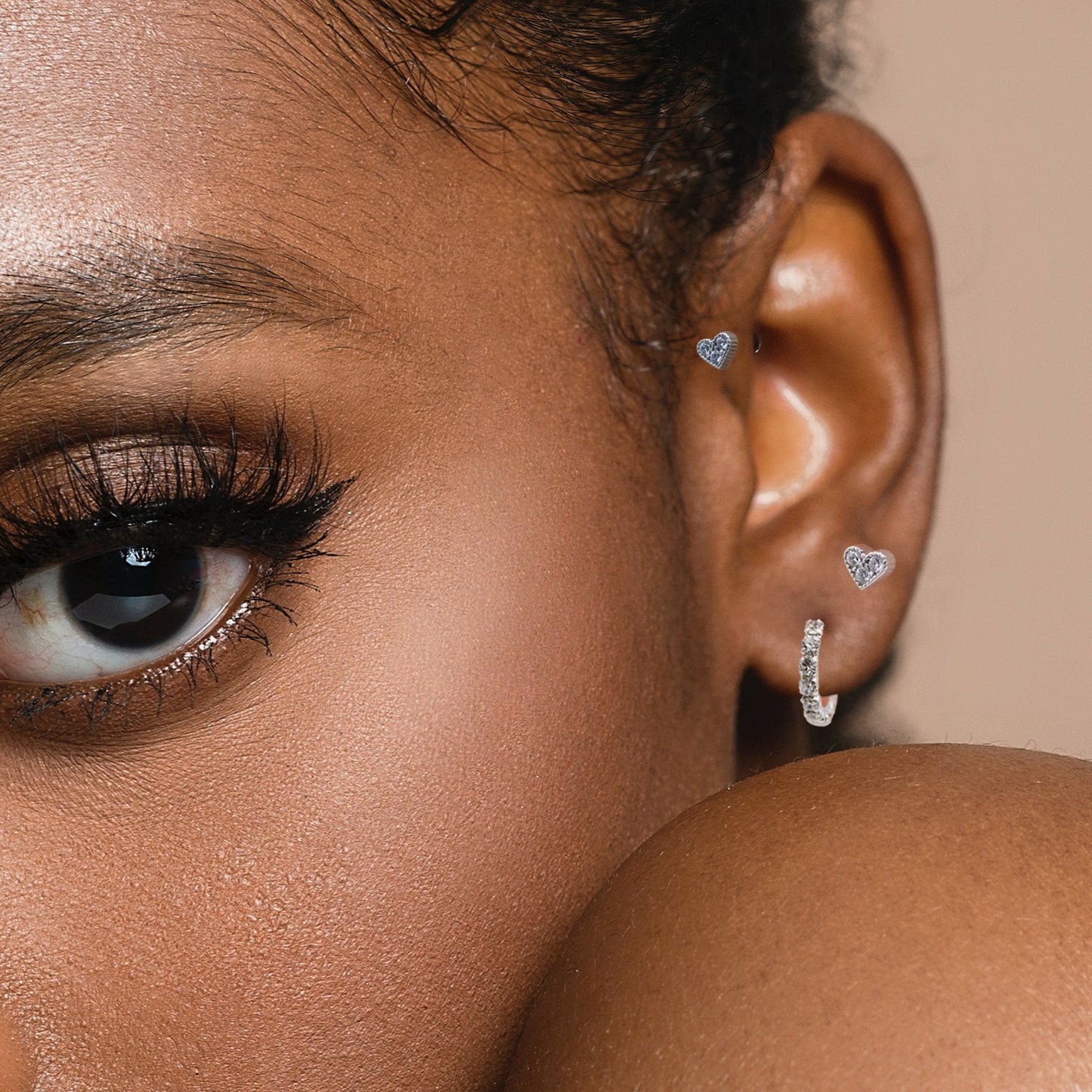 Steel Eternal Heart Labret - Internally Threaded