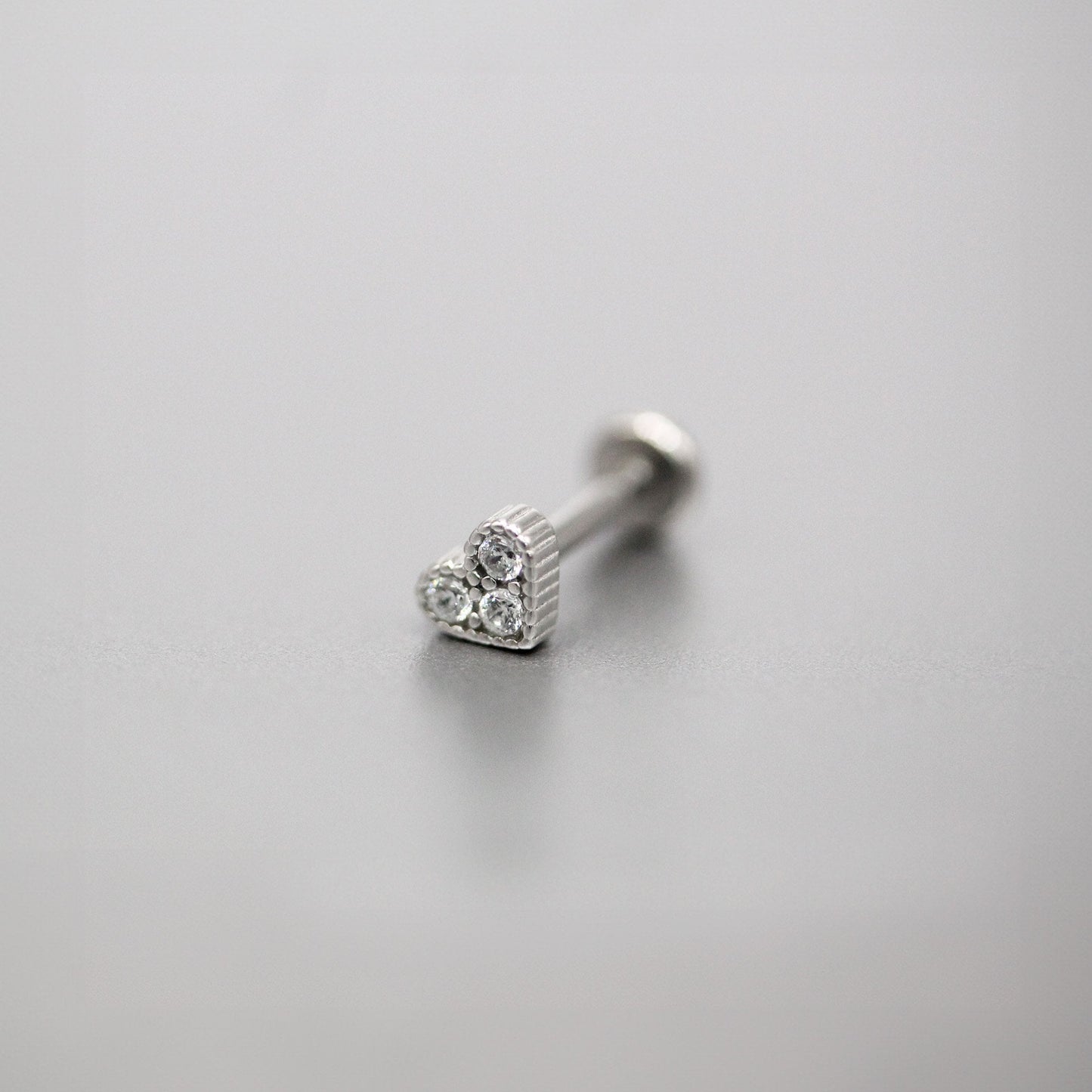 Steel Eternal Heart Labret - Internally Threaded