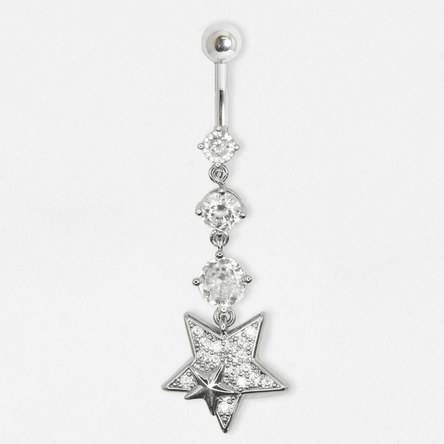 Steel Dangley Star Belly Bar
