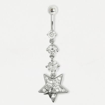 Steel Dangley Star Belly Bar