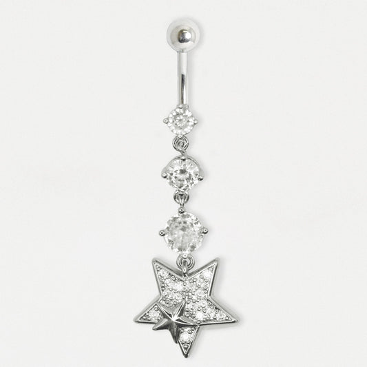 Steel Dangley Star Belly Bar