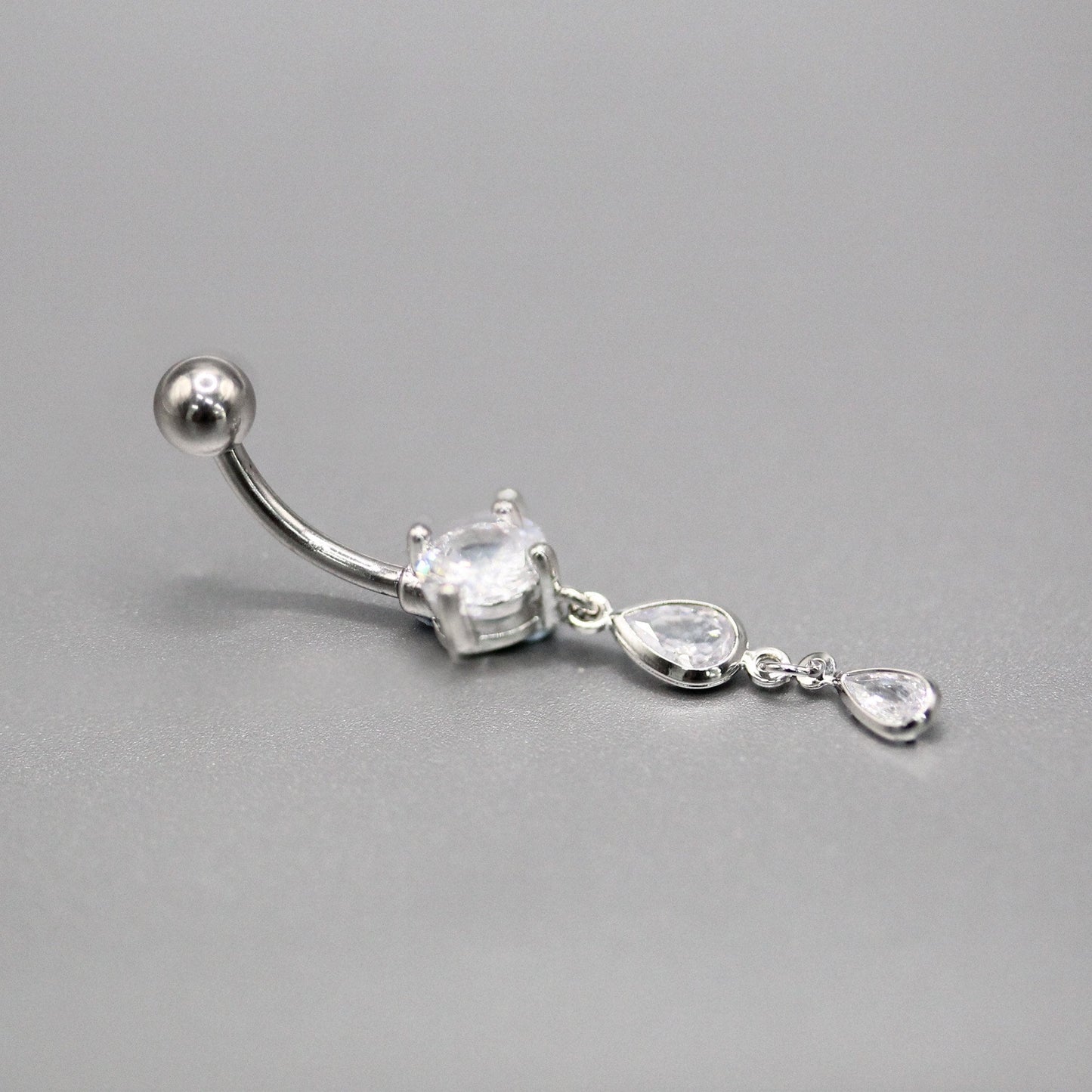 Steel Teardrop Dangley Belly Bar