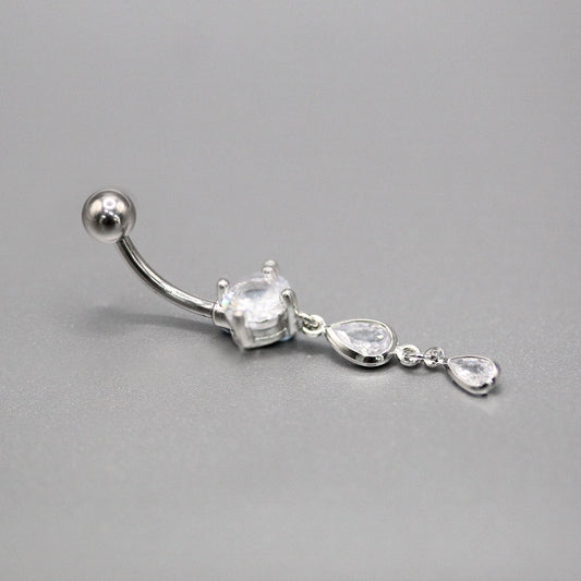 Steel Teardrop Dangley Belly Bar