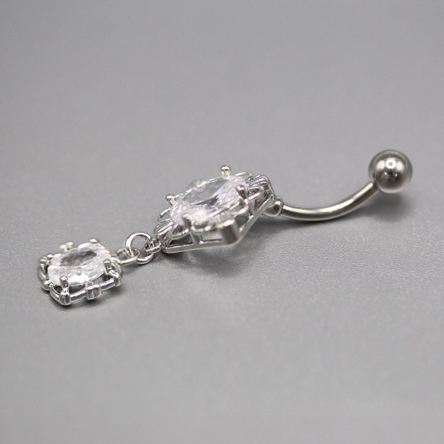 Steel Framed Ovals Belly Bar