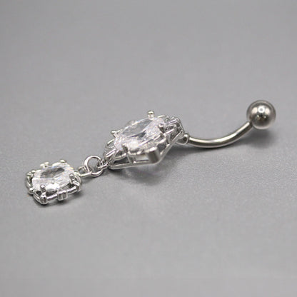 Steel Framed Ovals Belly Bar