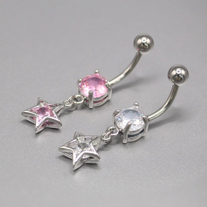 Steel Gem Star Belly Bar