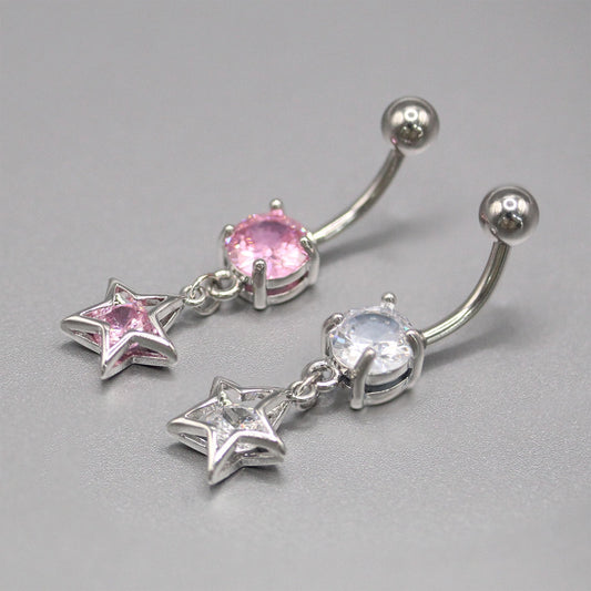 Steel Gem Star Belly Bar