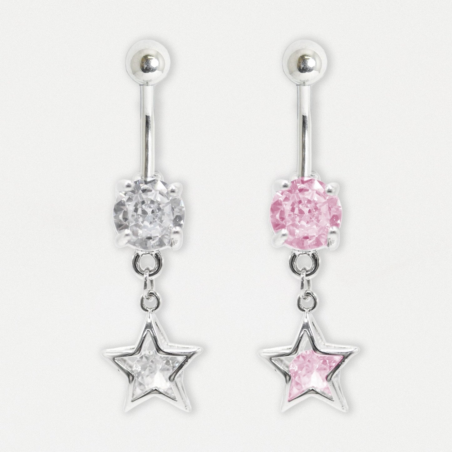 Steel Gem Star Belly Bar