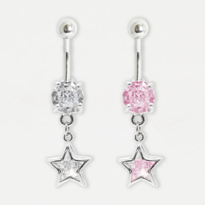 Steel Gem Star Belly Bar