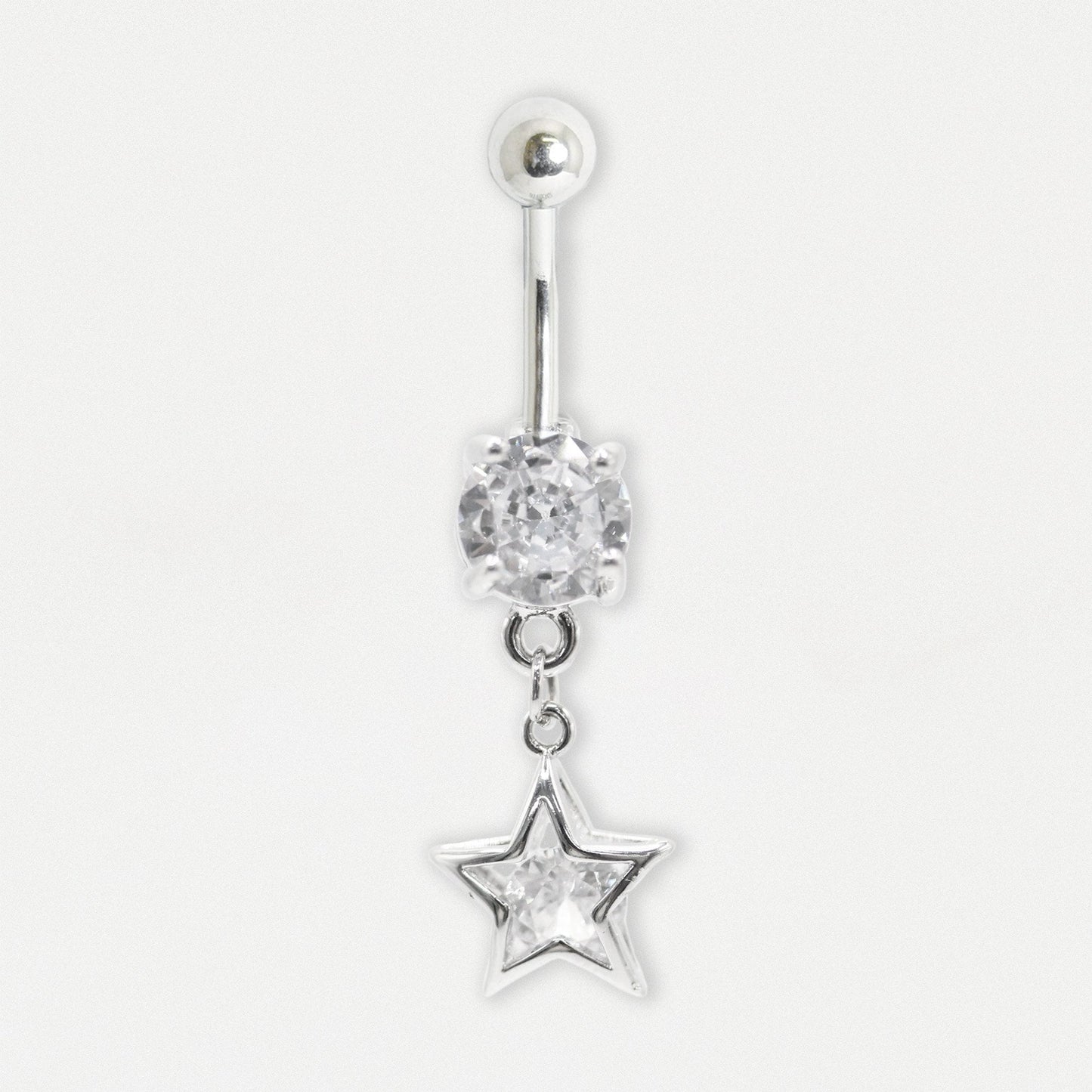 Steel Gem Star Belly Bar